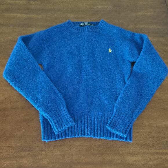Polo Ralph Lauren wool blue Crew neck sweaters boys size 20 / XL